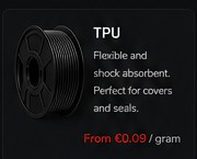 TPU 3D printing material
