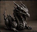 Detailed dragon statue