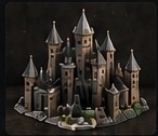 Detailed castle model