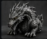 Armoured dragon statue